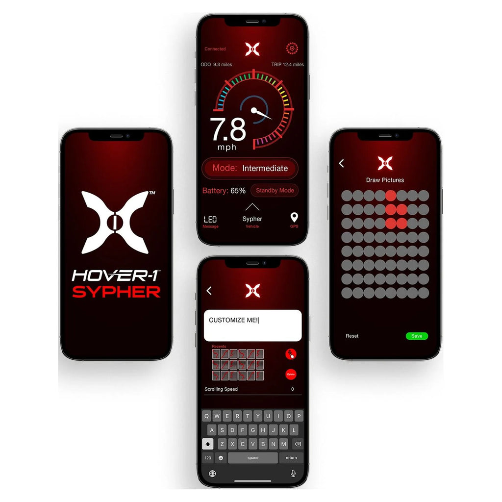 Black Hoverboard with Customizable Screen U82481