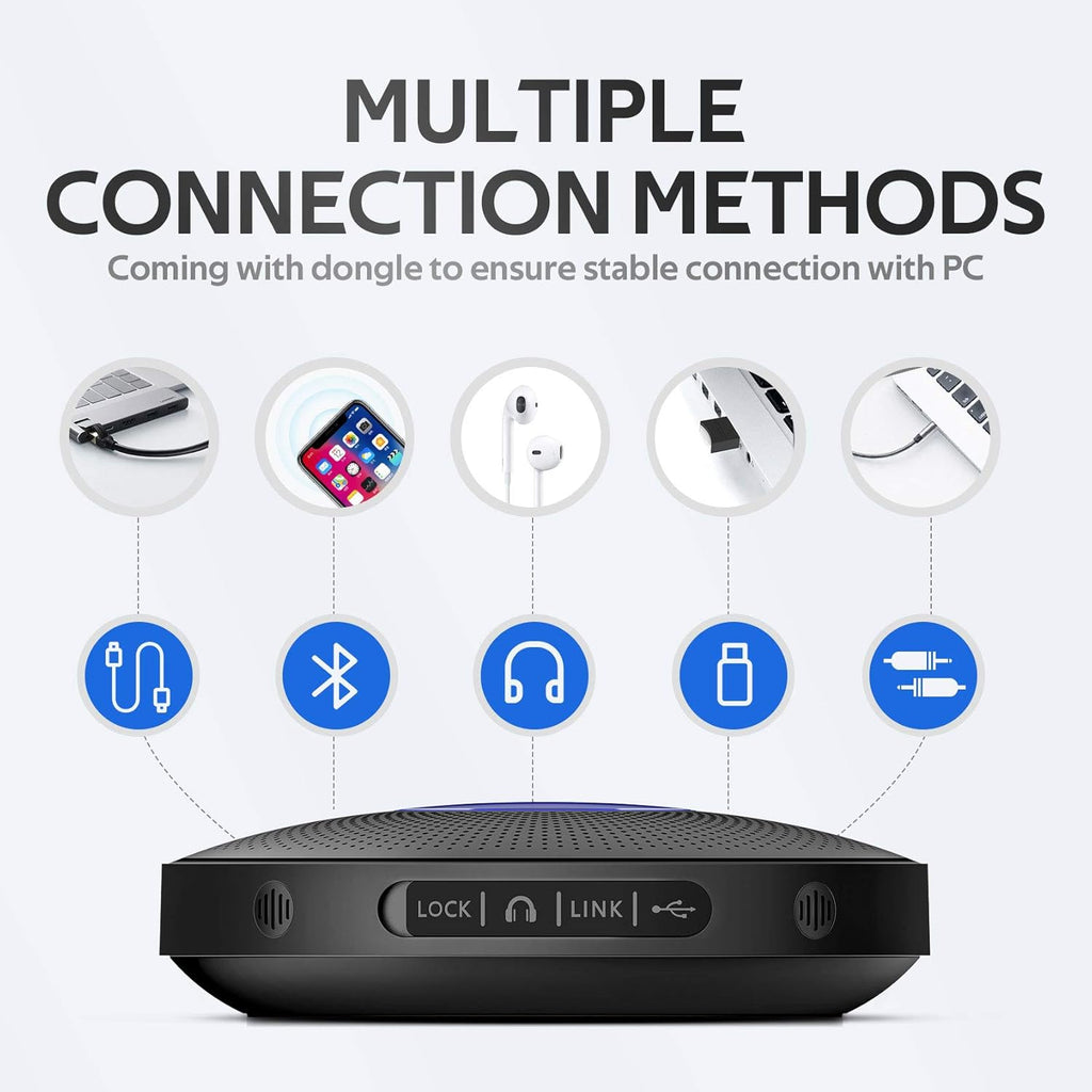 Bluetooth Speakerphone with 4 Directional Mics for up to 15 People V8368