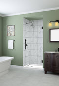 72x22 High x 22x22 Wide Hinged Frameless Shower Door Oil Rubbed Bronze U370