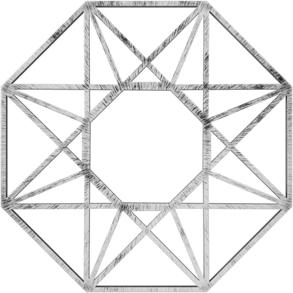 32x22OD x 12 1/2x22ID x 1x22P PVC Pierced Ceiling Medallion N500205