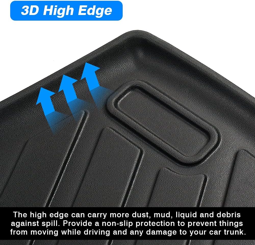 Custom Fit Car Cargo Mat for Tesla Model Y All Weather Cargo Liner Rear Trunk Liner Non-Slip TPO H2916