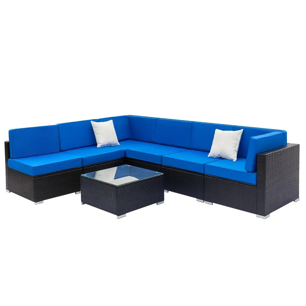 Black Small Size Sectional Sofa U7703