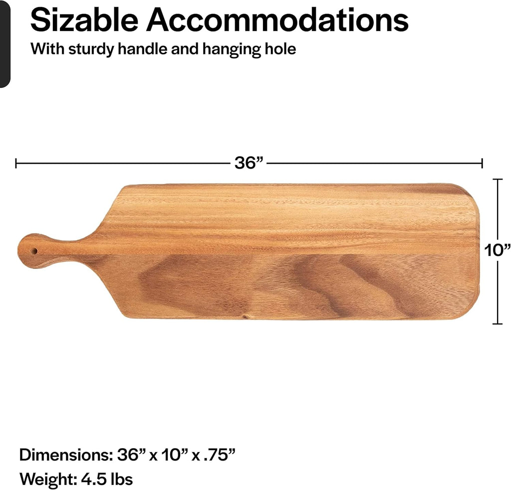 Acacia Wood Bread Board 36 x 10 inch Cutting Board P341730
