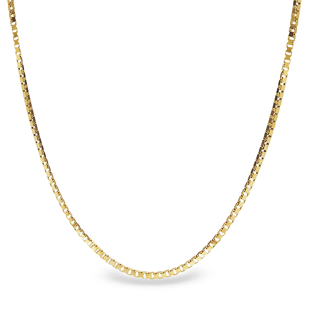 Yellow Gold Box Chain with Lobster Clasp F20957