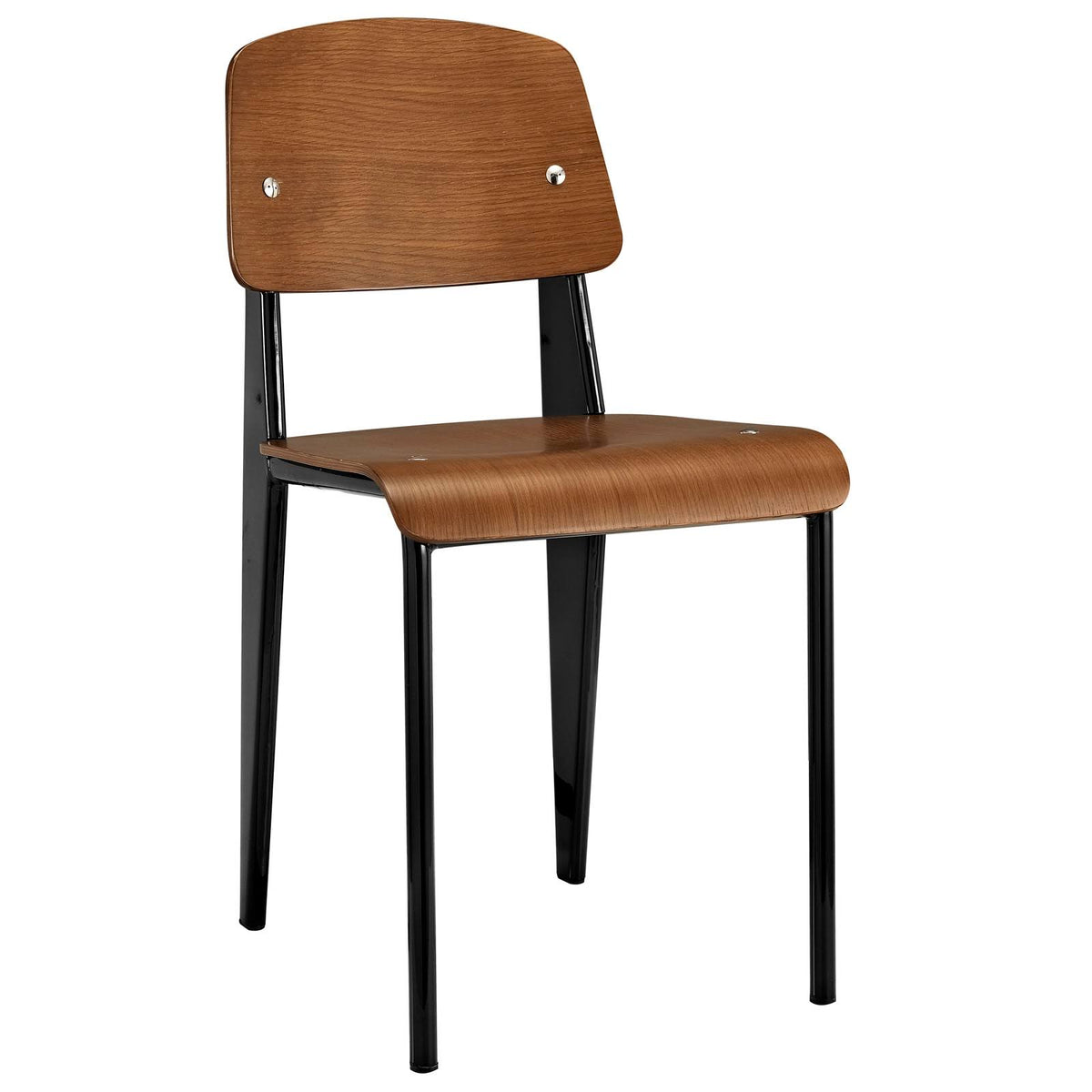Walnut & Black Dining Side Chair O5016