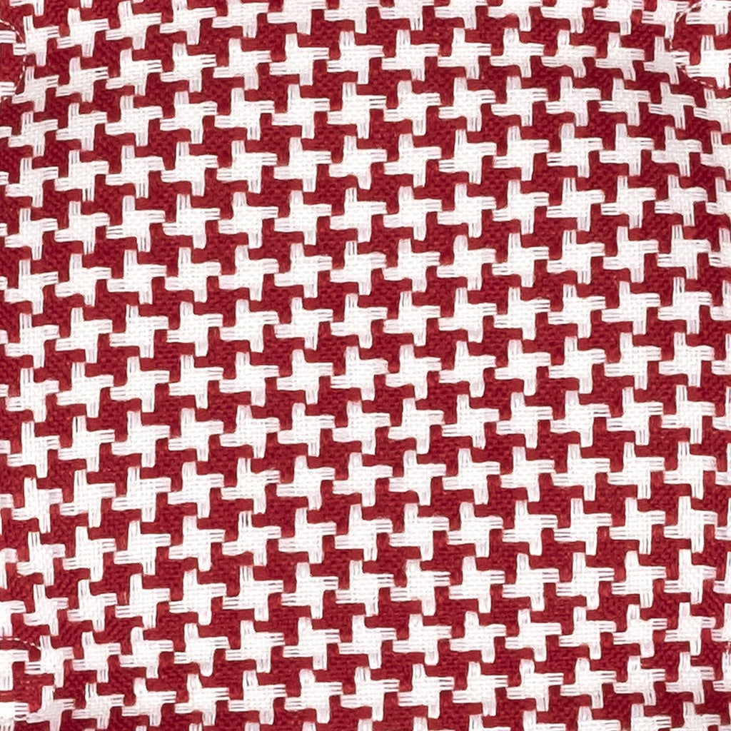 Red Houndstooth U-Shaped Memory Foam Chair Pad Set of 12 J8166