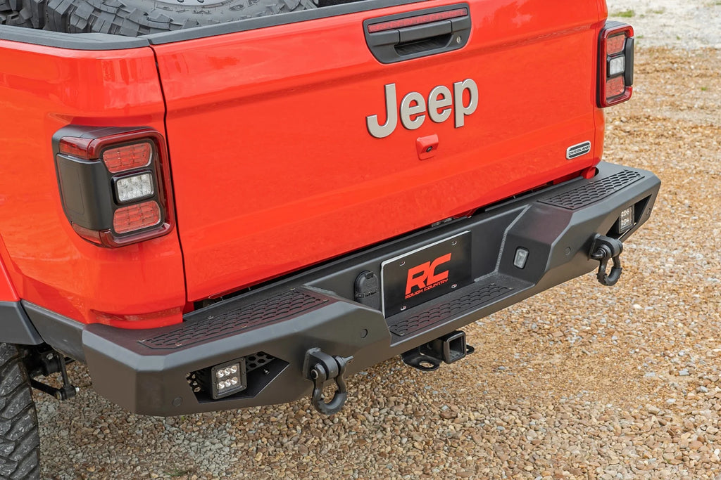 Heavy Duty Rear Bumper with LEDs Y3781