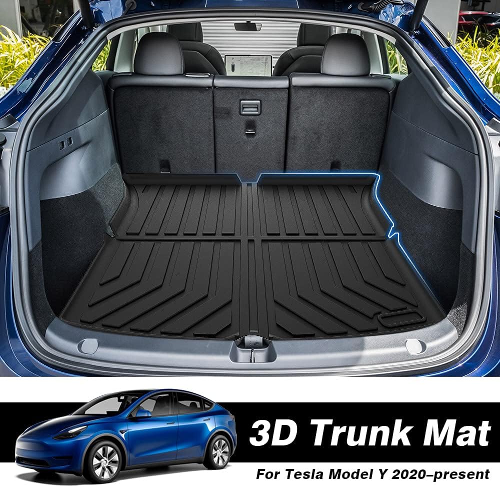 Custom Fit Car Cargo Mat for Tesla Model Y All Weather Cargo Liner Rear Trunk Liner Non-Slip TPO H2916
