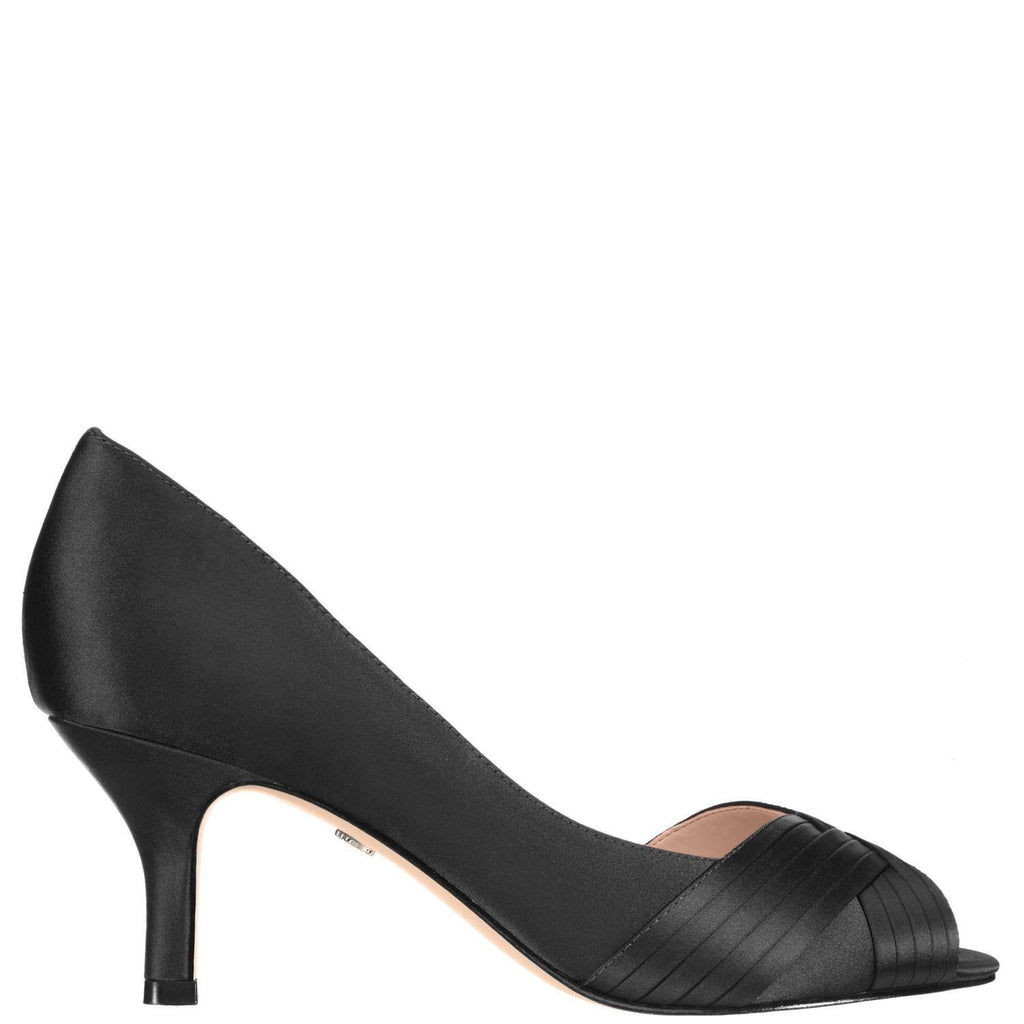 Silver Satin Pumps G4342
