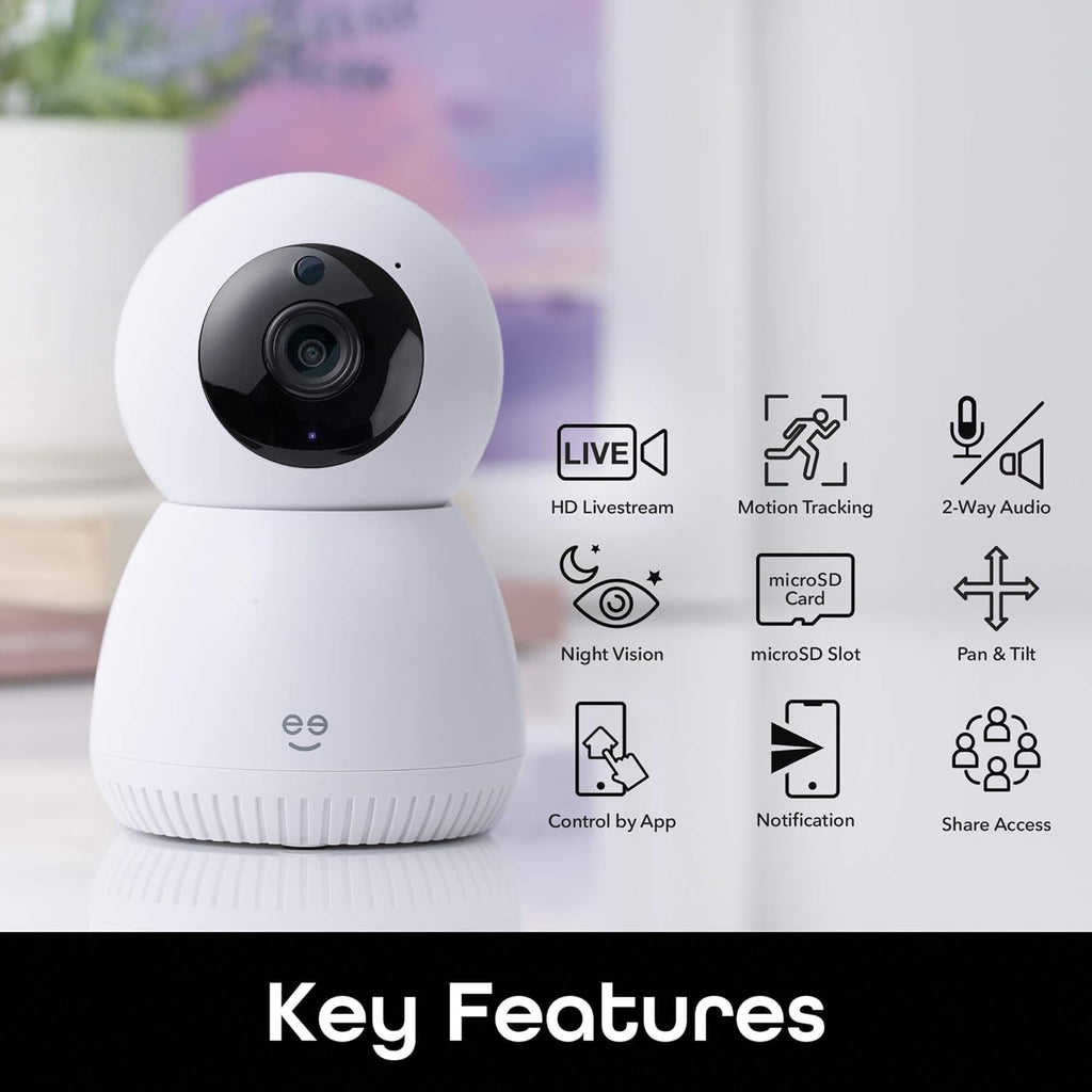 WiFi Indoor Smart Security Camera with Mounting Kit S189