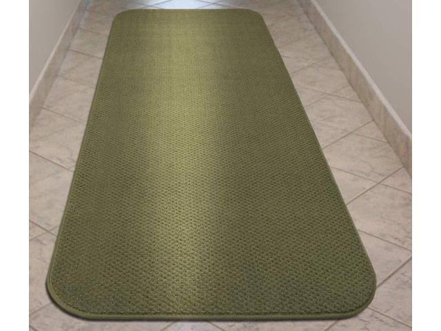 Skid-Resistant Carpet Runner, Olive Green, 18 ft. x 27 in. G1052