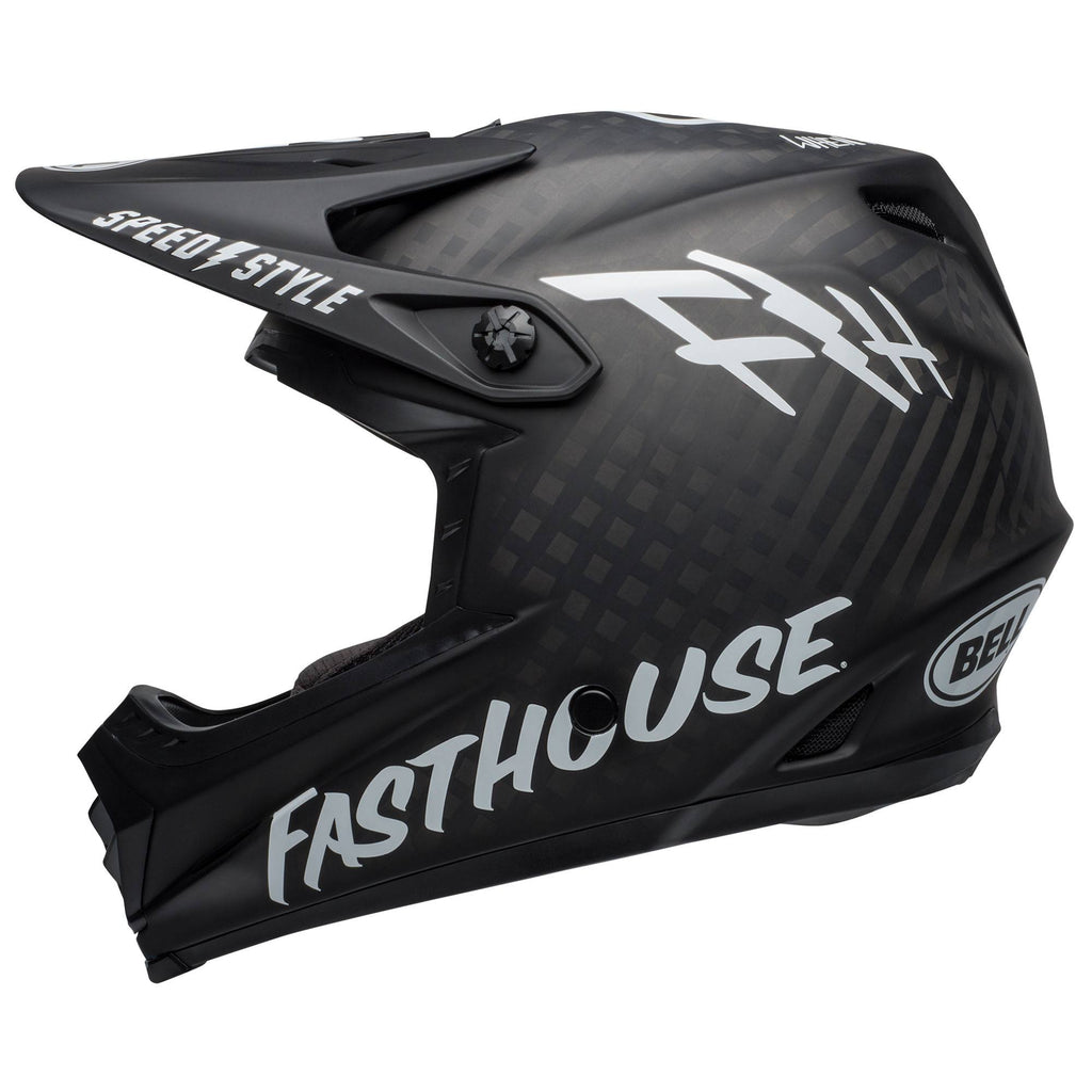 Matte Black/White Full-9 Helmet K8087