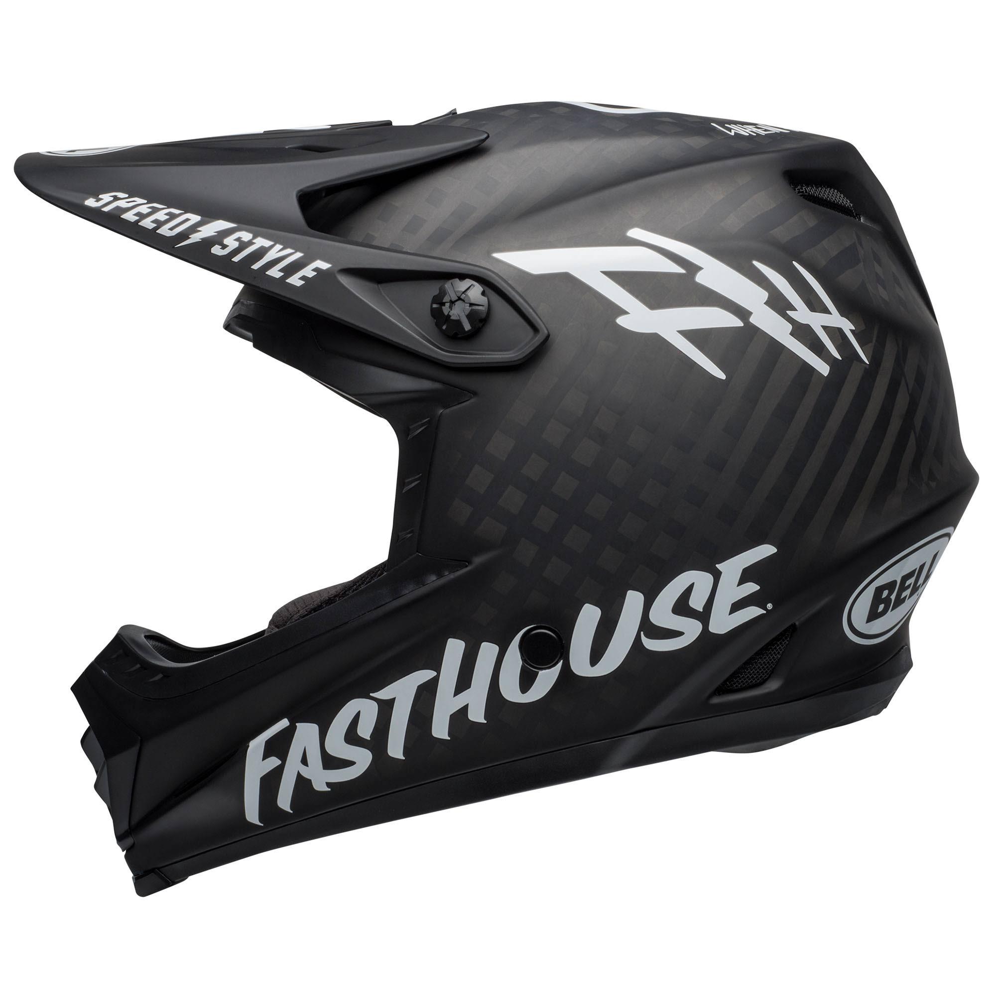 Matte Black/White Full-9 Helmet K8087