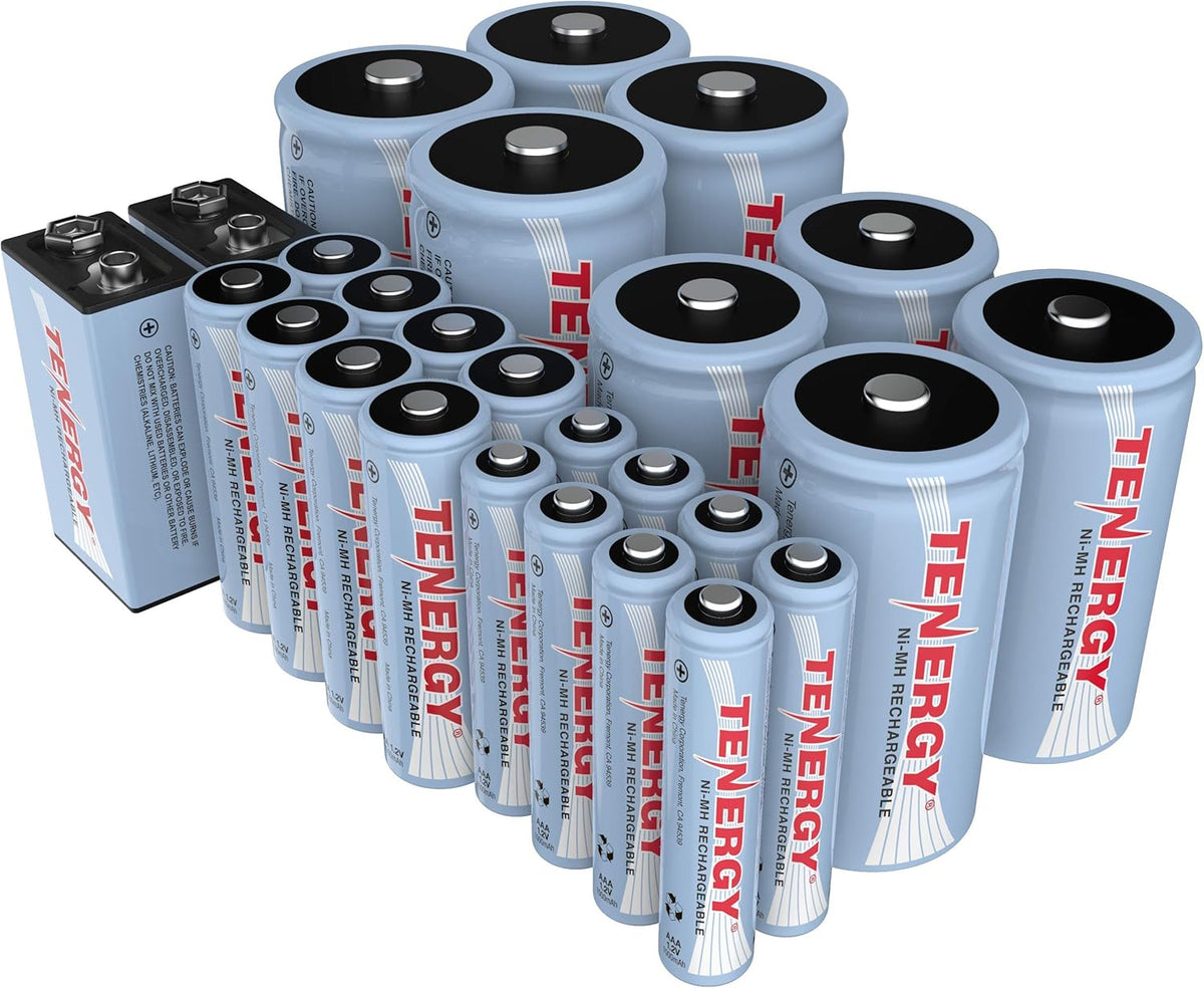 High Capacity NiMH Rechargeable 26-Cell Battery Package: 8AA/8AAA/4C/4D/2 9V B665