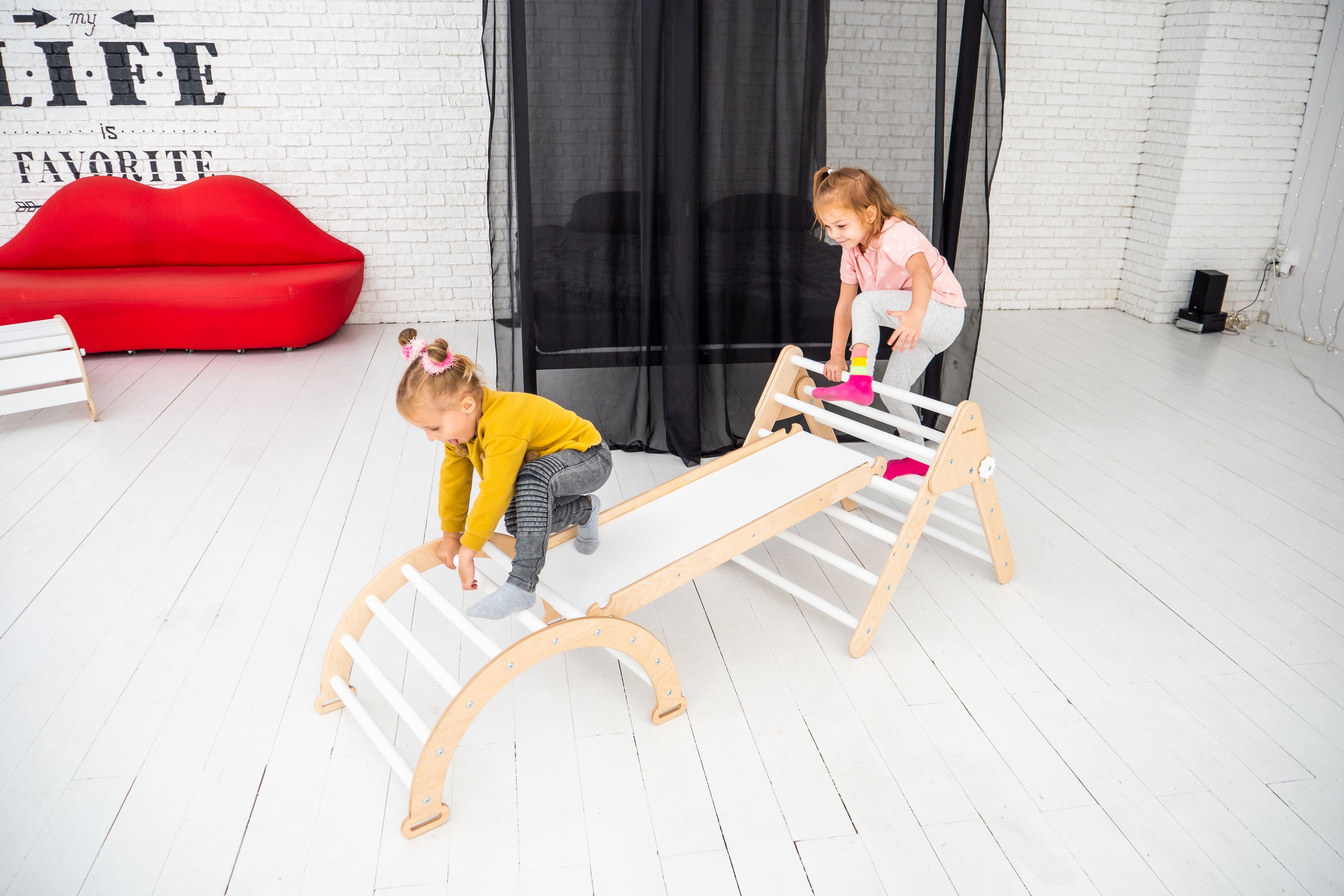 Montessori Climbing Set Wooden Toy Baby Gym M802