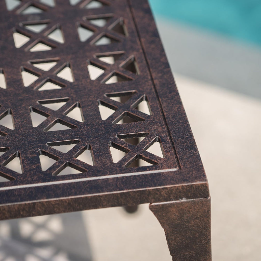 Bronze Finished Cast Aluminum Side Table M5990