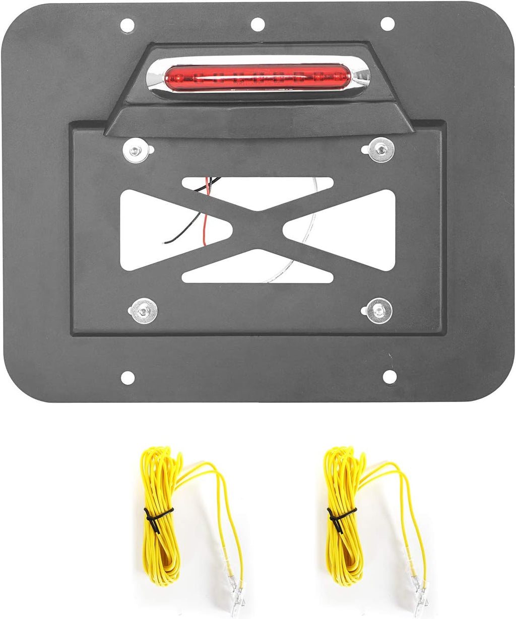 Spare Tire Delete License Plate Relocation Kit with Third Brake Light for Jeep Wrangler TJ J835868