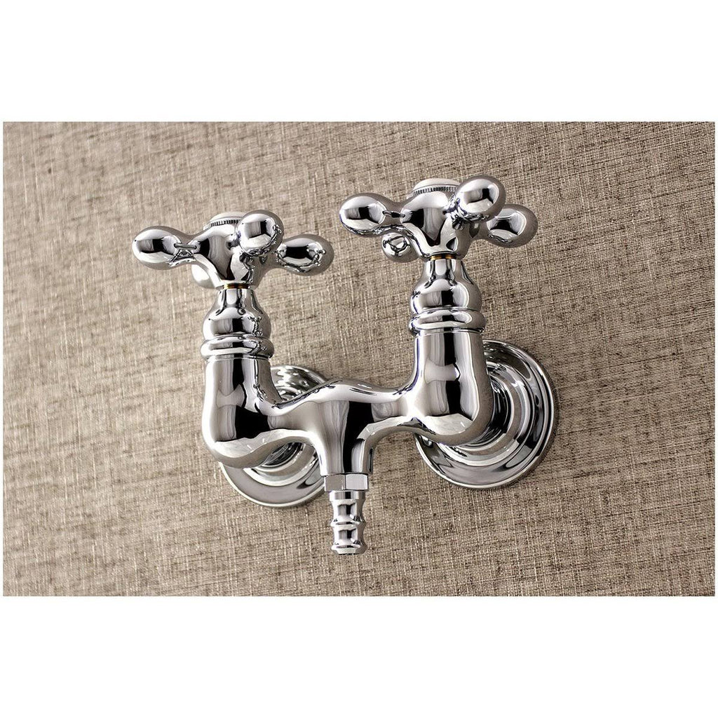 Polished Chrome Wall Mount Clawfoot Tub Faucet E418