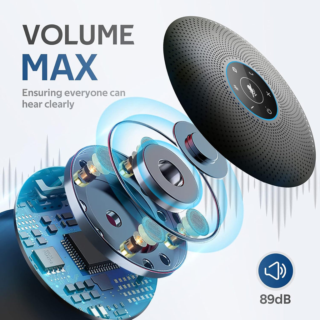 Bluetooth Speakerphone with 4 Directional Mics for up to 15 People V8368