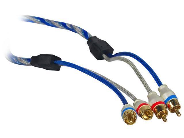 0 Gauge 100% Copper Amp Wire Kit with Dual Meter 50 Farad LED Capacitor O830