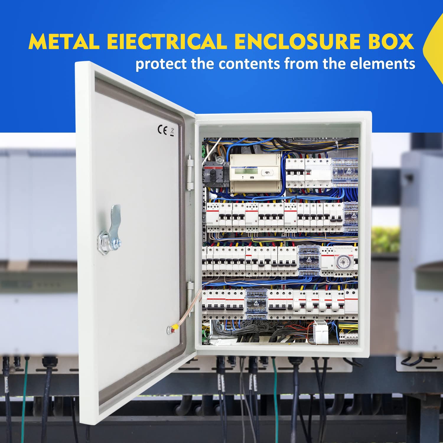 16 x 12 x 8'' NEMA 4X IP66 Steel Electrical Junction Box E4044