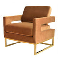 Velvet & Stainless Steel Accent Chair T71362