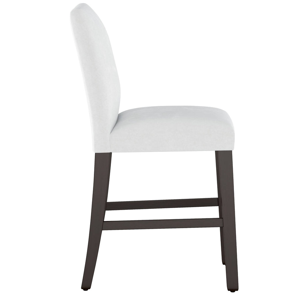White Velvet Counter Height Barstool H460936