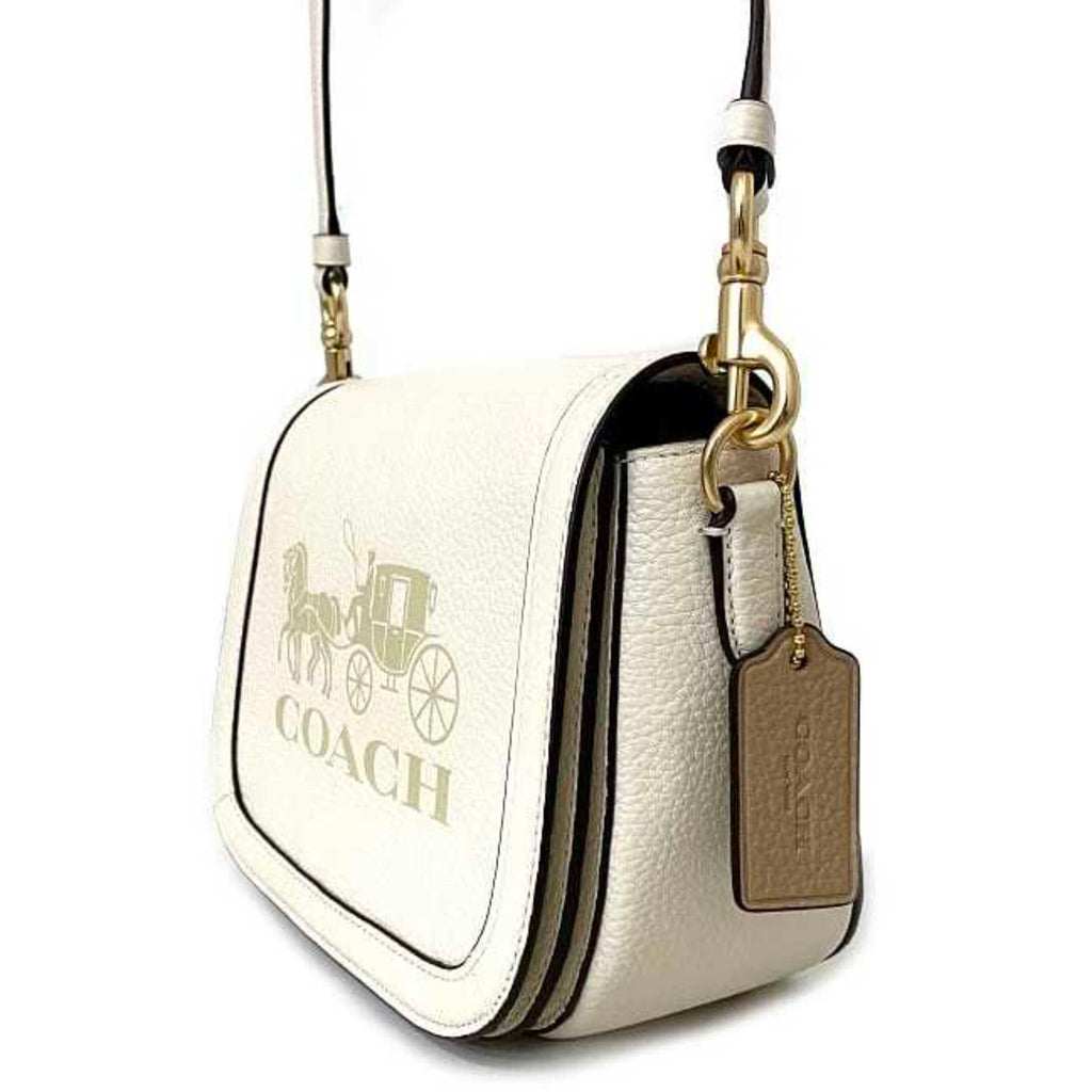 White Leather Shoulder Bag I257392