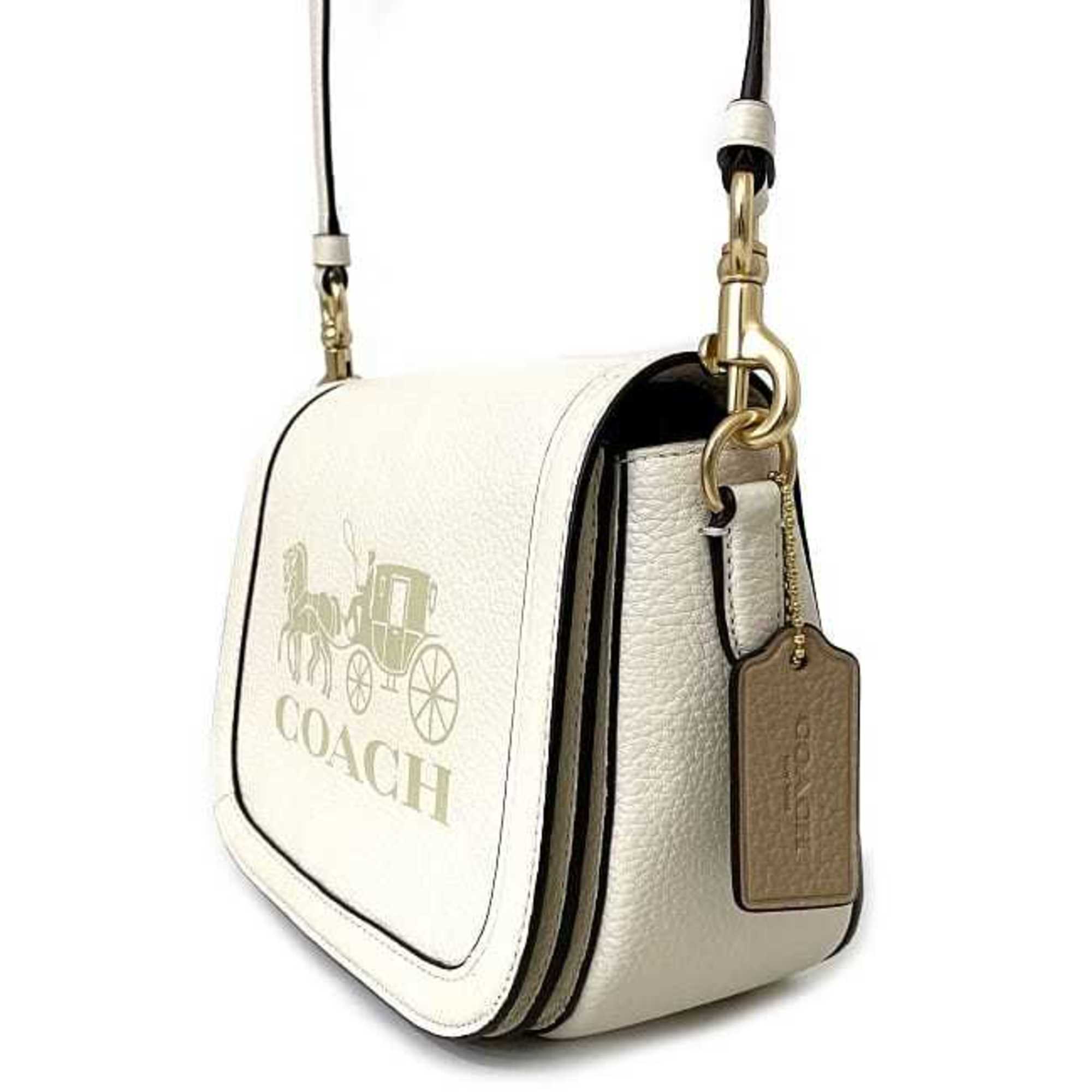 White Leather Shoulder Bag I257392