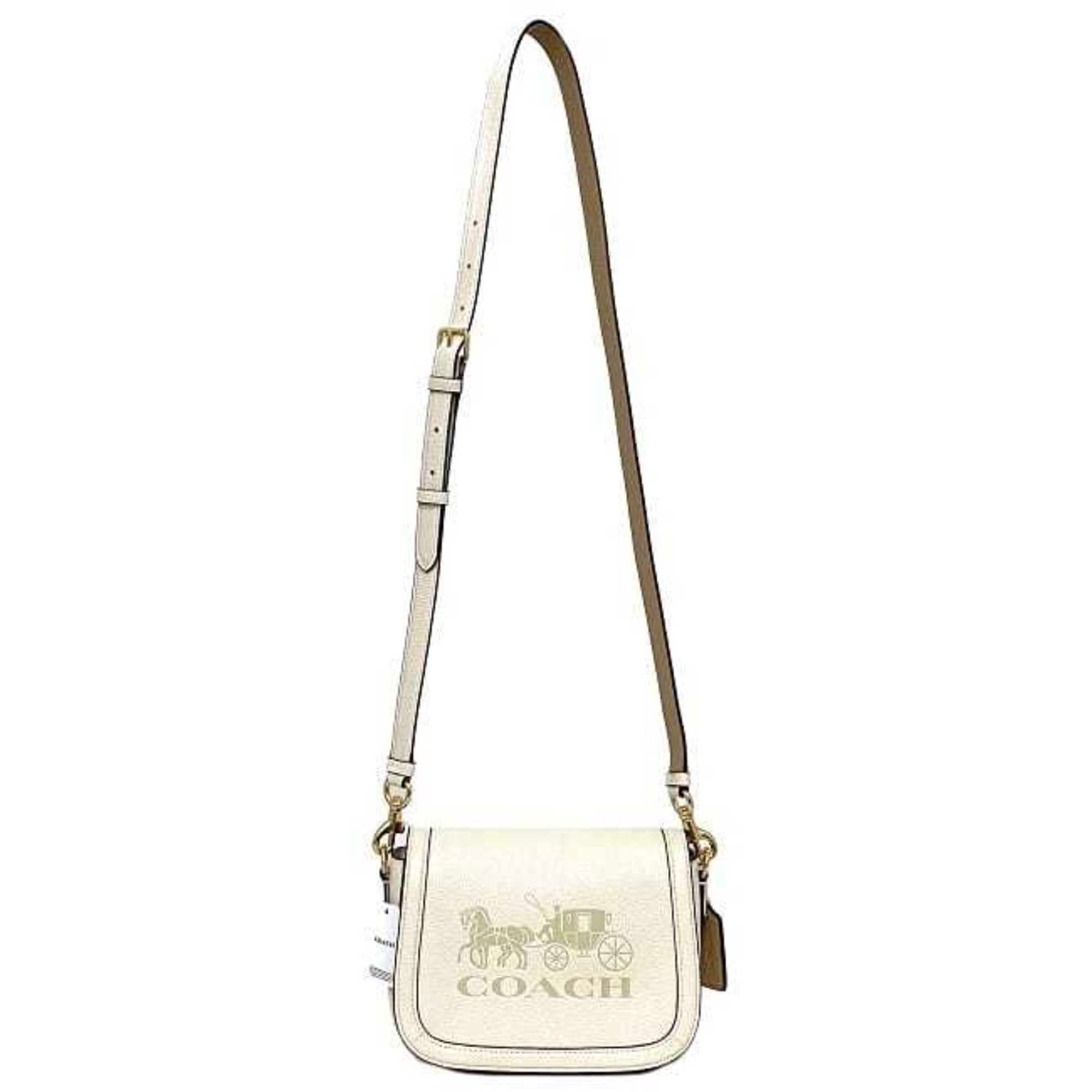 White Leather Shoulder Bag I257392