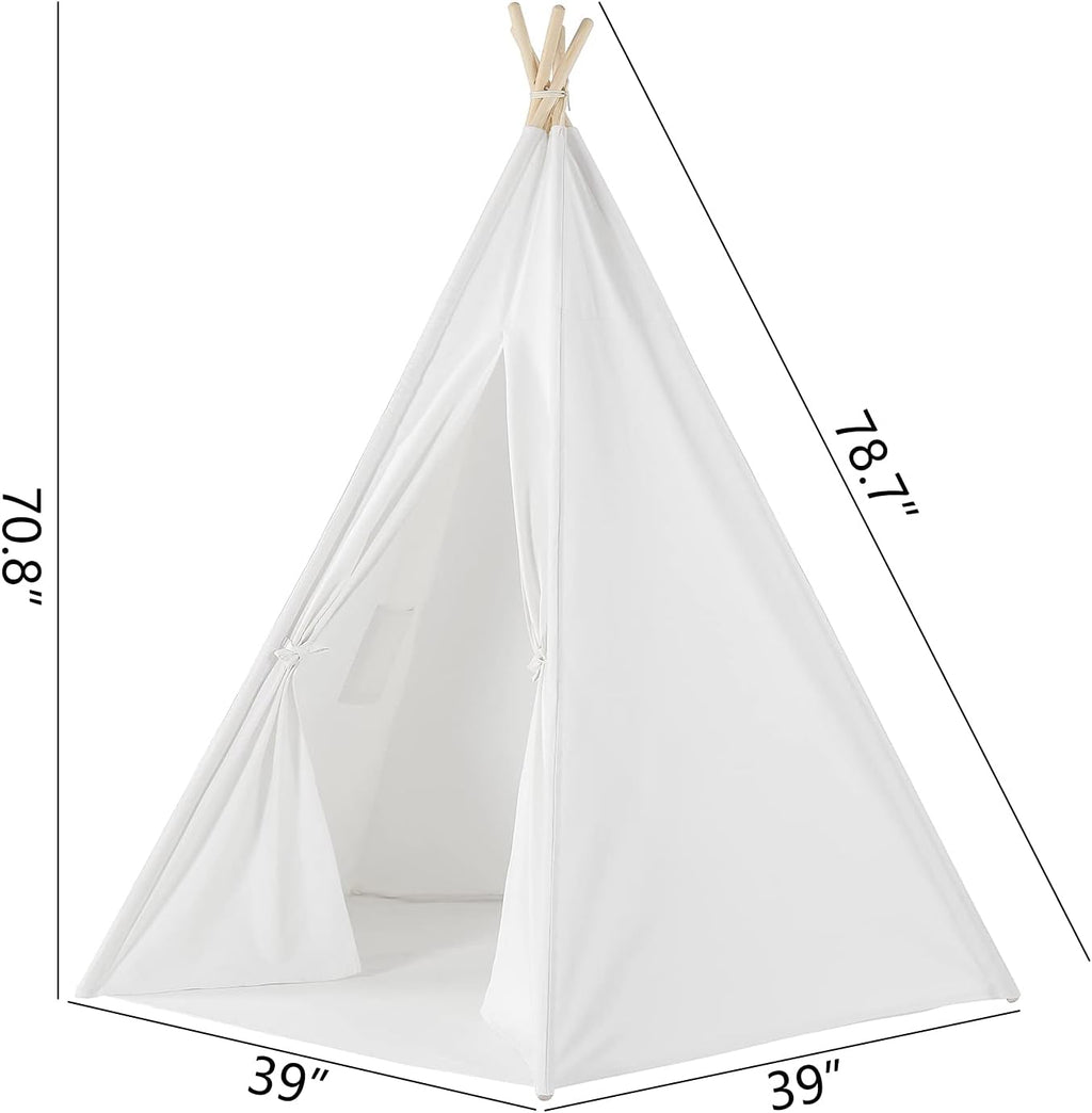 6 Feet Kids Teepee Play Tent with Carrying Bag X458