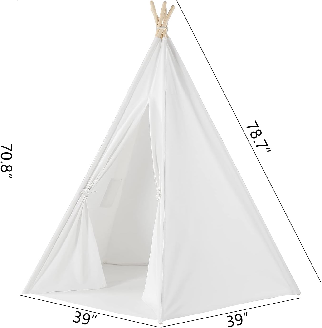 6 Feet Kids Teepee Play Tent with Carrying Bag X458