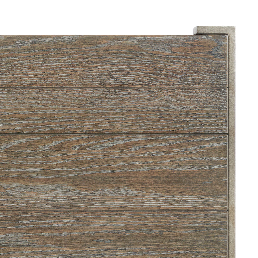Graphite Gray Wood/Metal End Table with Shelf P5310