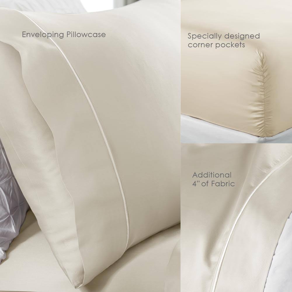 Queen Ivory Microfiber Sheets L849