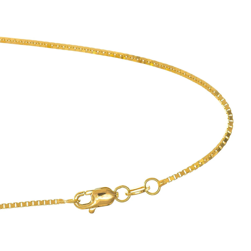 Yellow Gold Box Chain with Lobster Clasp F20957