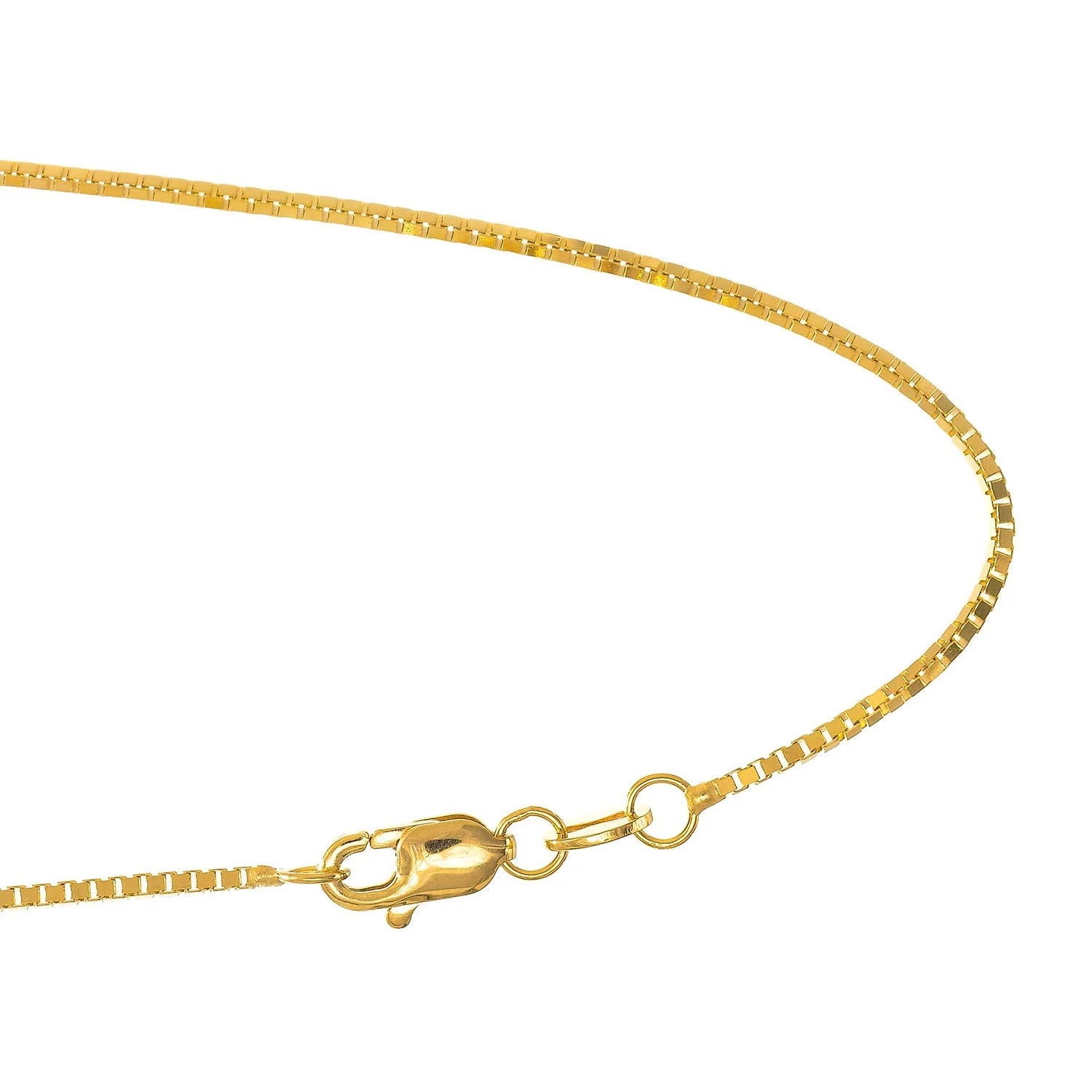 Yellow Gold Box Chain with Lobster Clasp F20957