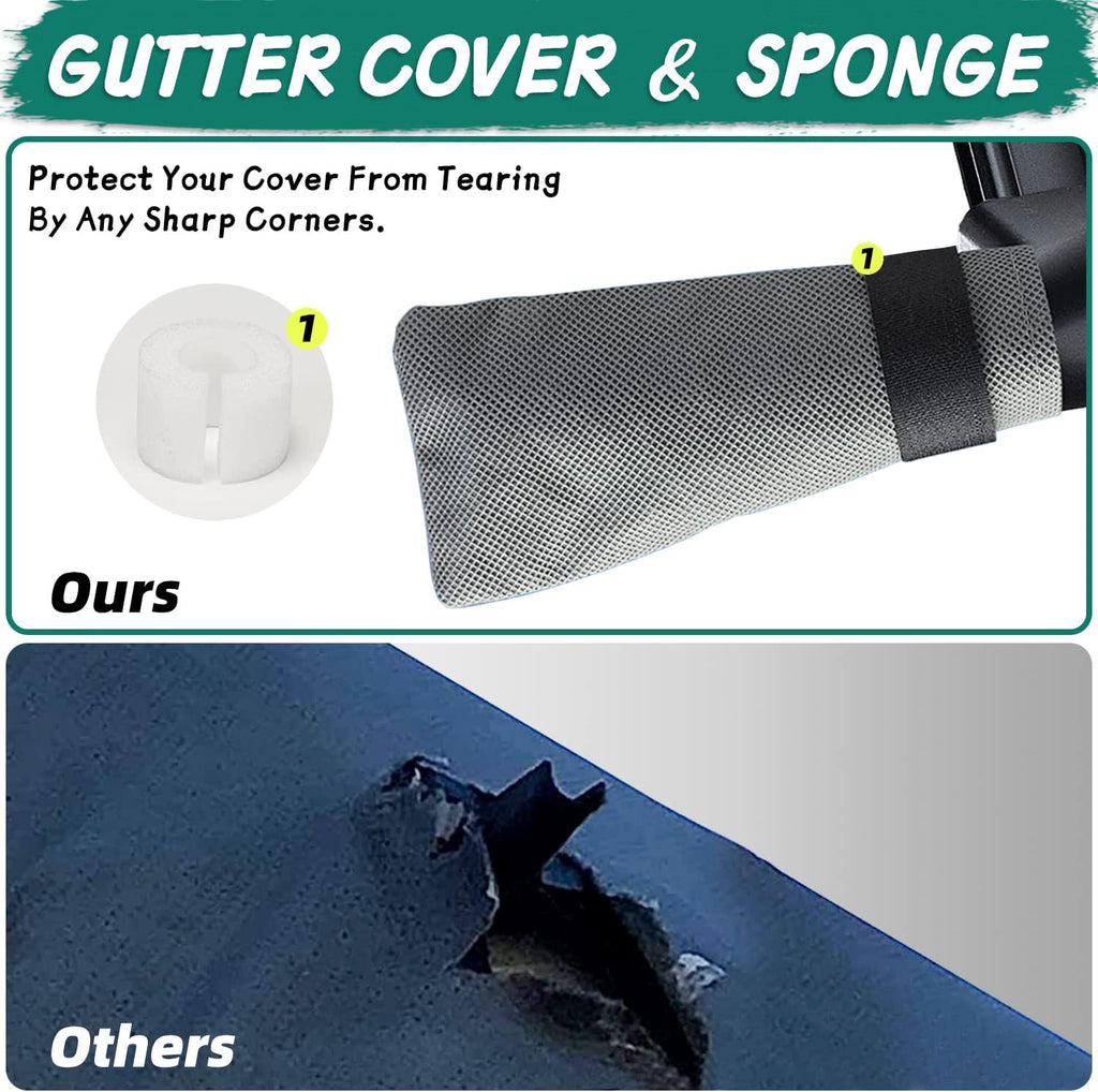 RV Cover for 37'-40' with 2Pcs Extra Straps & 6 Gutter Covers（Grey） O3151