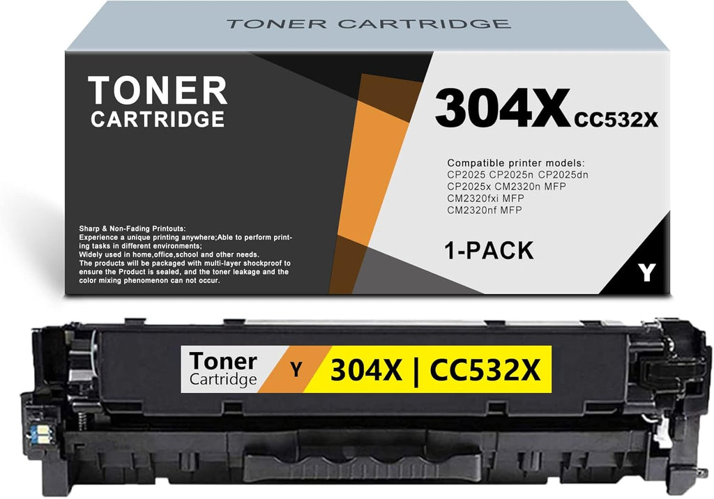 High Yield Yellow Toner Cartridge for HP CP2025 CM2320 Printer W385