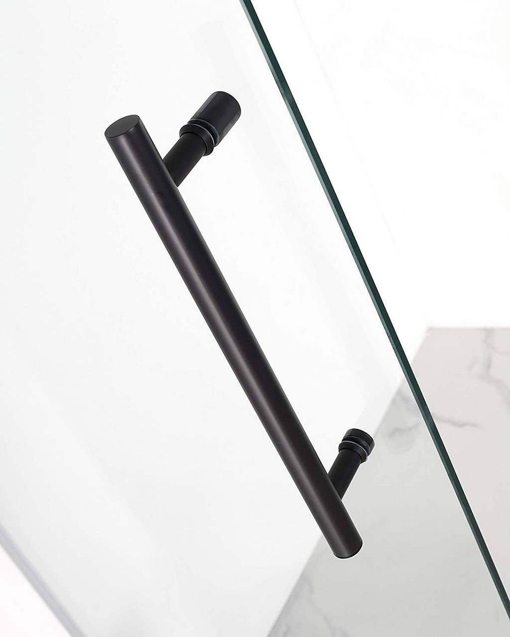 72x22 High x 22x22 Wide Hinged Frameless Shower Door Oil Rubbed Bronze U370