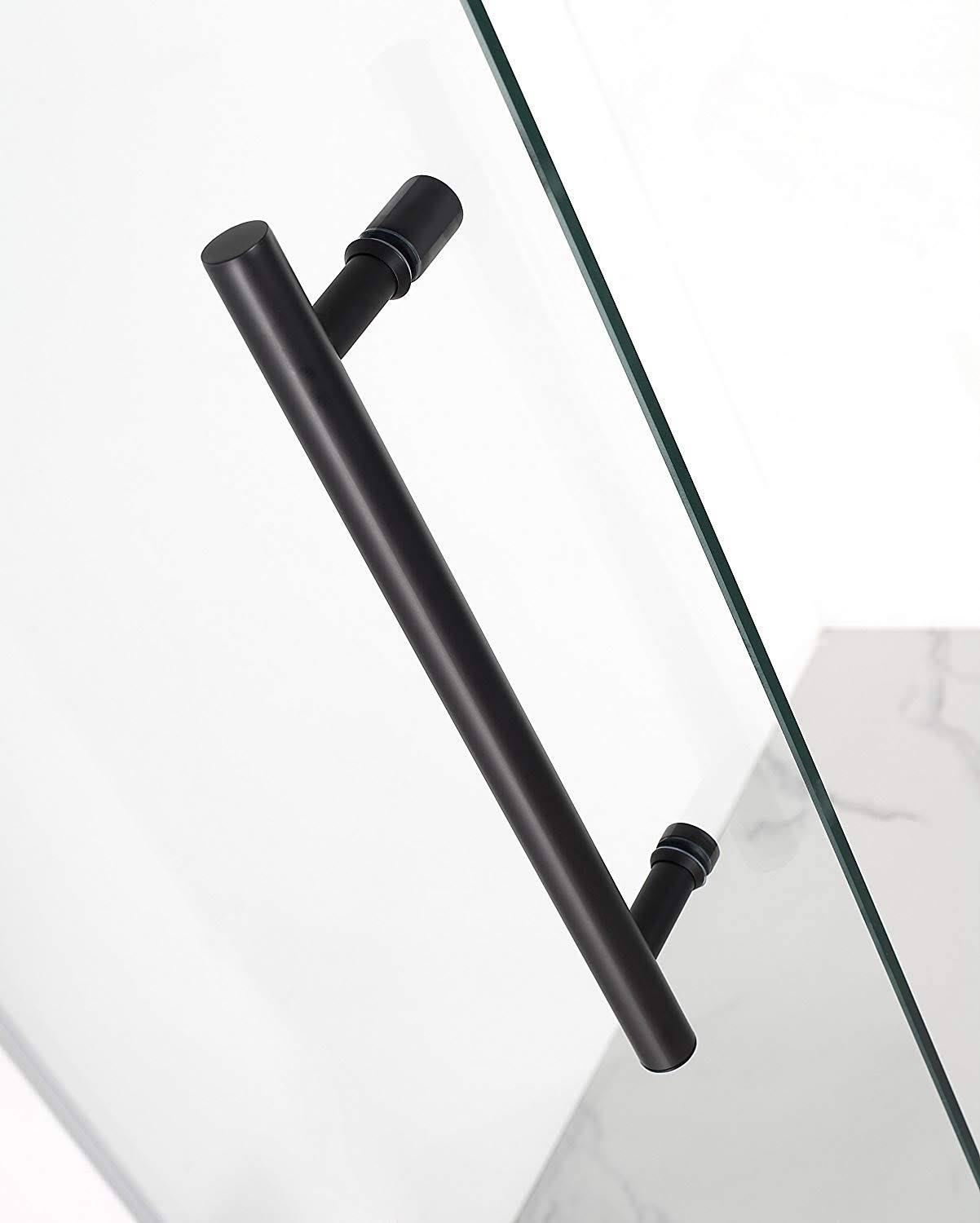 72x22 High x 22x22 Wide Hinged Frameless Shower Door Oil Rubbed Bronze U370