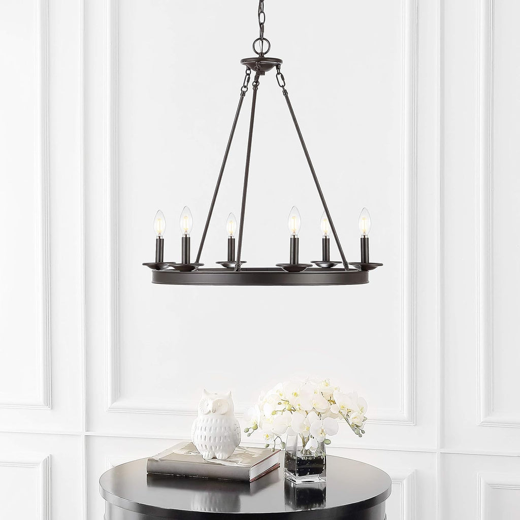 Gold 6-Light Candle Chandelier V81077
