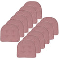 Red Houndstooth U-Shaped Memory Foam Chair Pad Set of 12 J8166