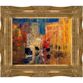 Rain Print with Victorian Frame, Gold Finish D35684
