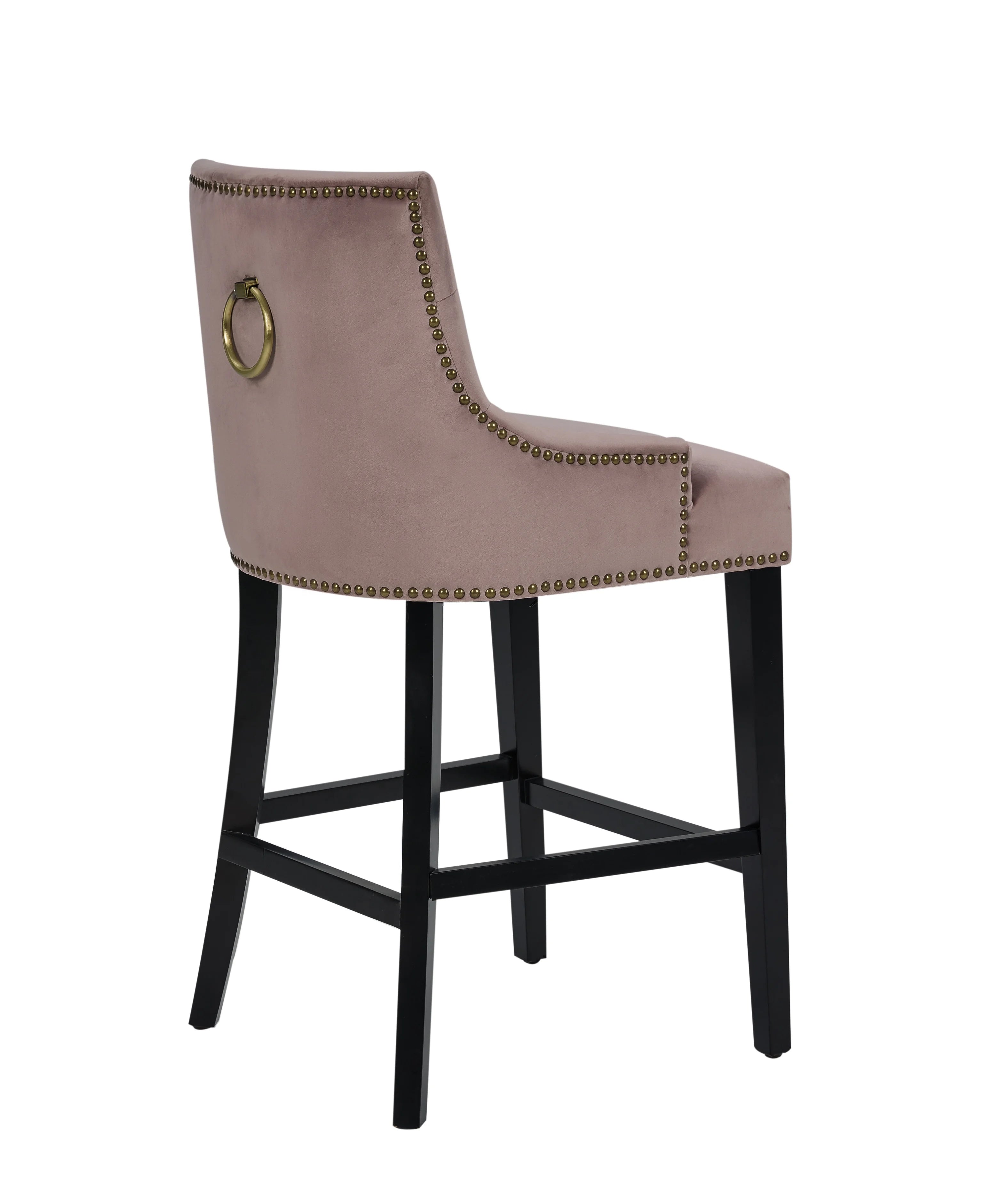 Button Tufted Velvet Counter Stool Chair S5170
