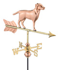 Polished Copper Labrador Retriever Weathervane Roof Mount I4583