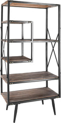 6 Tier Solid Wood Bookcase M3641