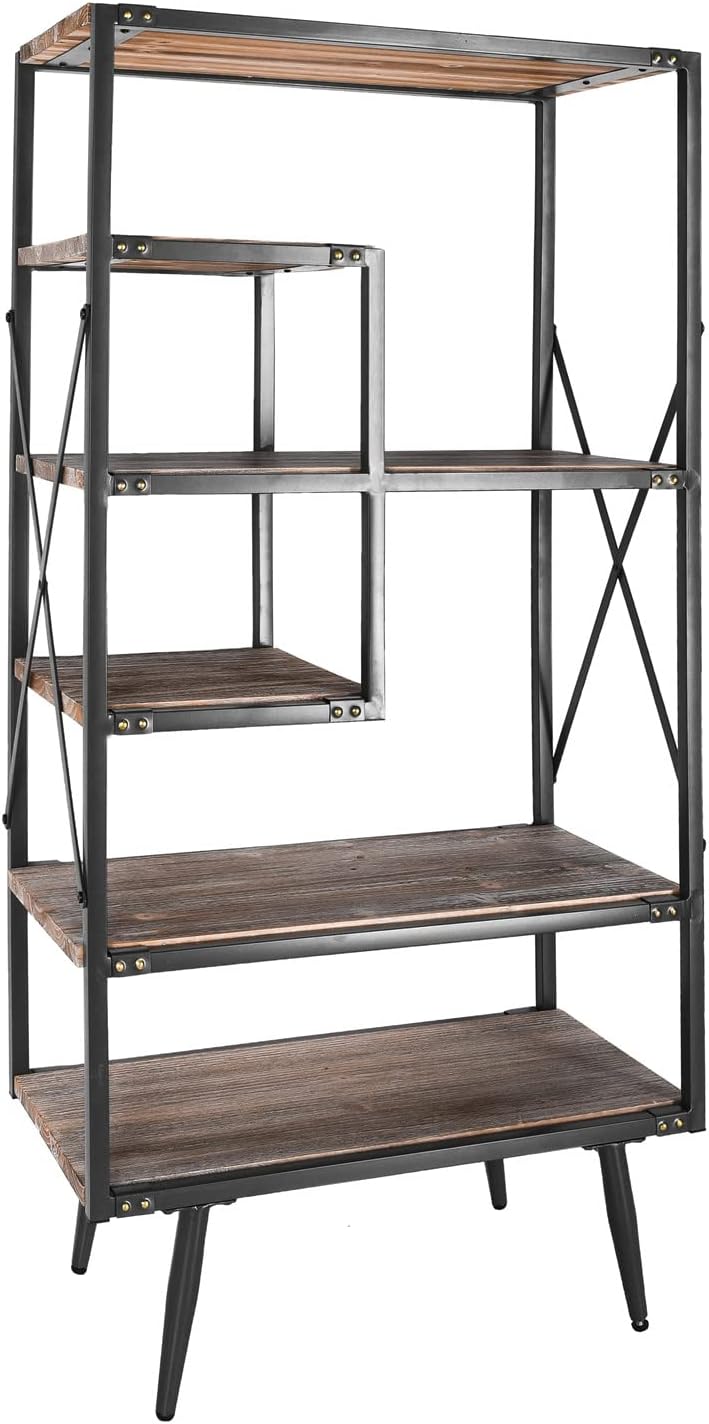 6 Tier Solid Wood Bookcase M3641