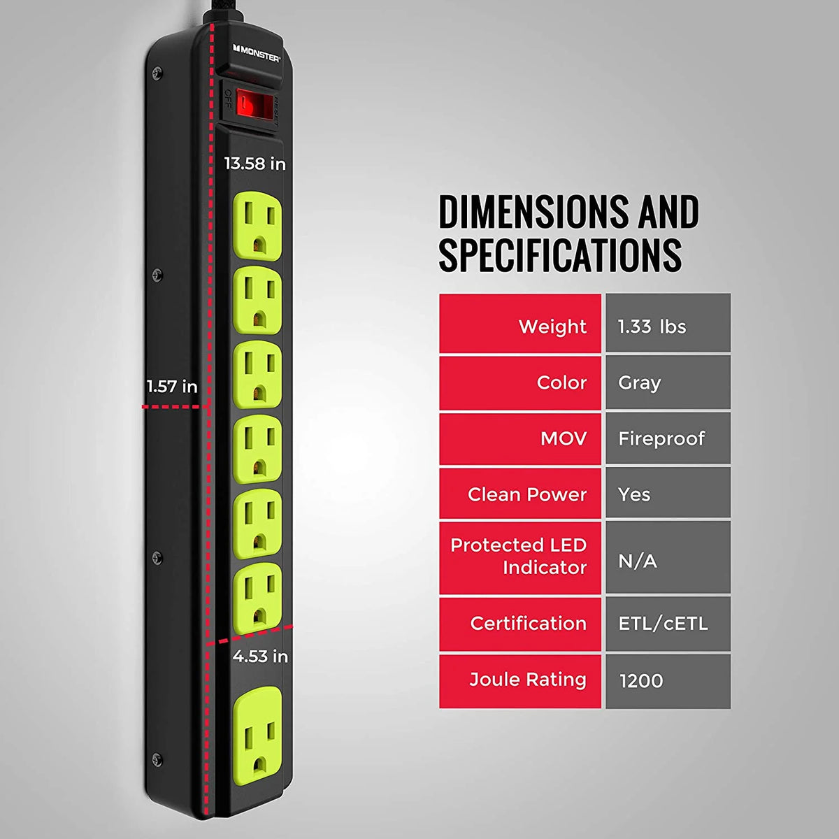 7 Plug-In Surge Protector Power Strip Z5008