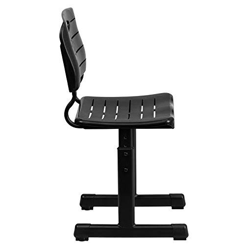 Black Fabric Drafting Chair With Arms Q776