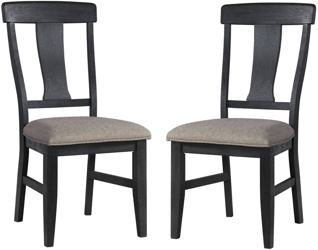 Splatback Side Chair Set of 2 Oiled Black D980582